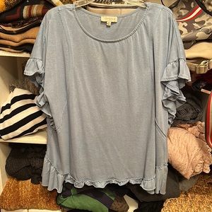 Umber Chambray 1XL top. Worn once!
